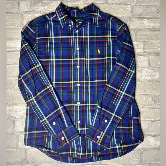 RALPH LAUREN: BOYS BUTTON UP LONG SLEEVE SHIRT - Picture 2 of 11